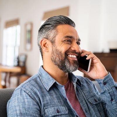 man phone